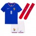 Camiseta Francia Aurelien Tchouameni #8 Primera Equipación Replica Eurocopa 2024 para niños mangas cortas (+ Pantalones cortos)